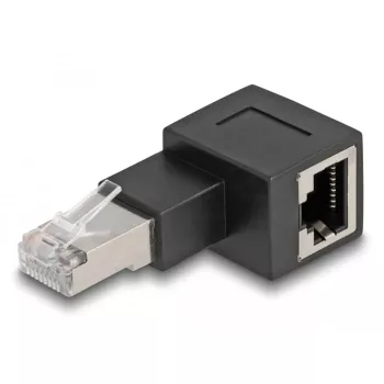Delock - sieťový adaptér - RJ-45 (M) doprava zahnutý na RJ-45 (F) - CAT 6a