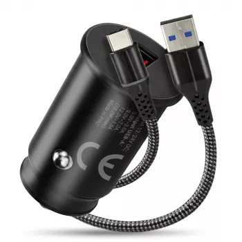 Auto nabíjačka everActive CC-15QC QC3.0 18W 1x USB s káblom