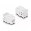 DeLOCK Keystone LSA sada RJ45 RJ11 Cat.6 čierna držiak so sponou