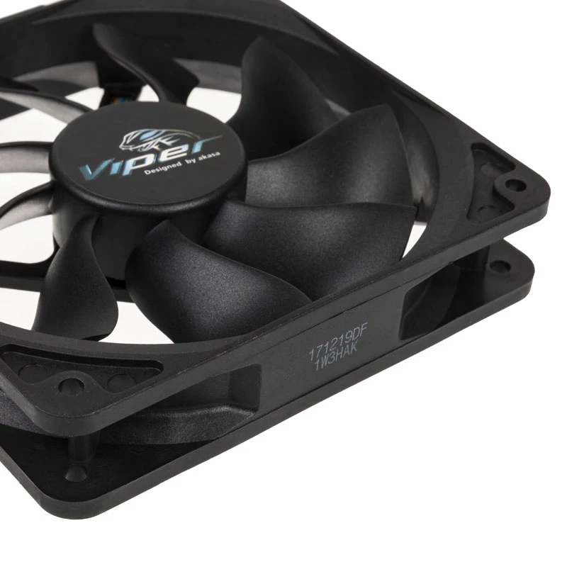 AKASA Viper 120 mm skriňový ventilátor – čierny