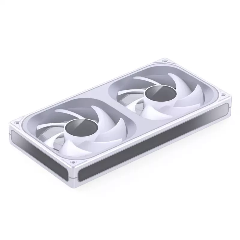 JONSBO ZB-240W 2x120mm ARGB PWM skriňový ventilátor – biela