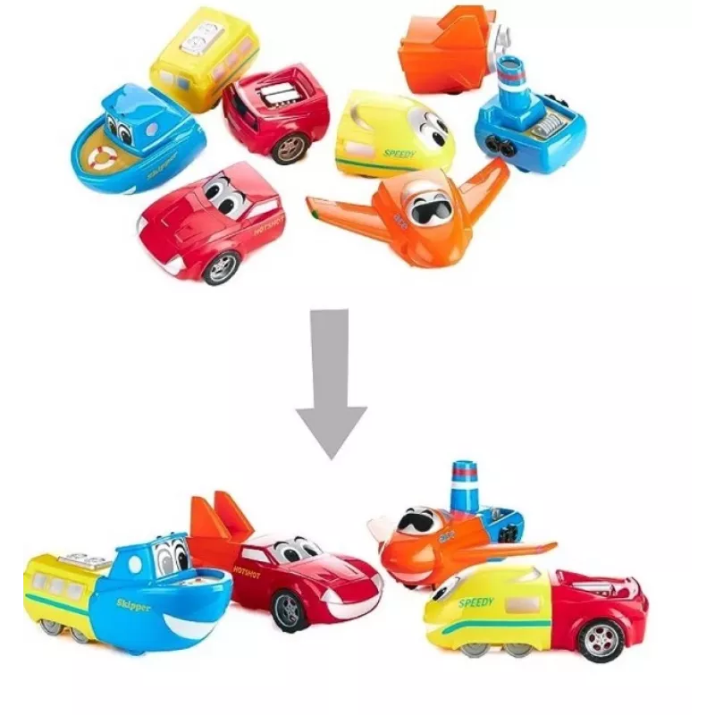 Sada vozidiel Popular Playthings Mix or Match Junior 1 viacfarebná