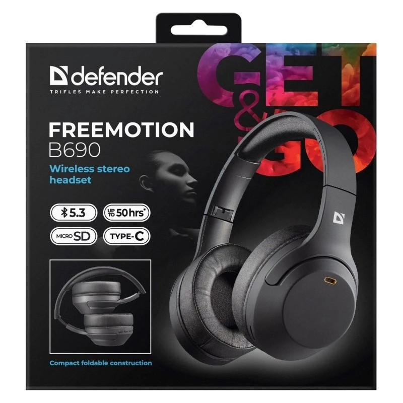 Slúchadlá Defender Bluetooth Freemotion B690 čierne