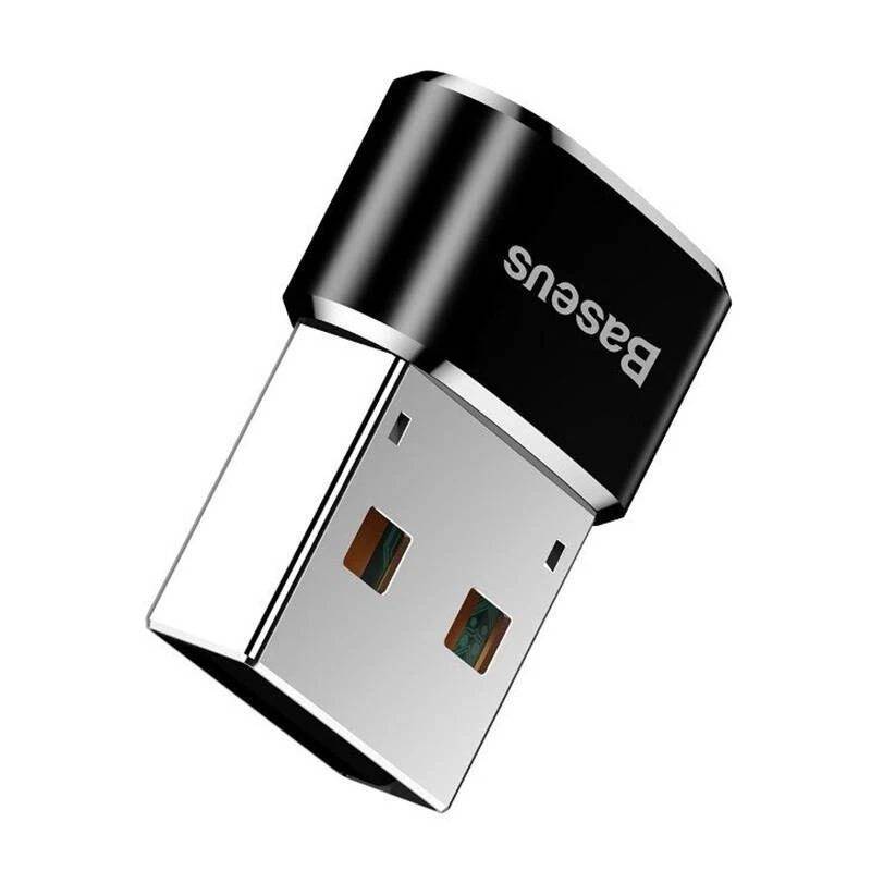 Baseus USB konektor samec na Type-C konektor samica adaptér konvertor čierny