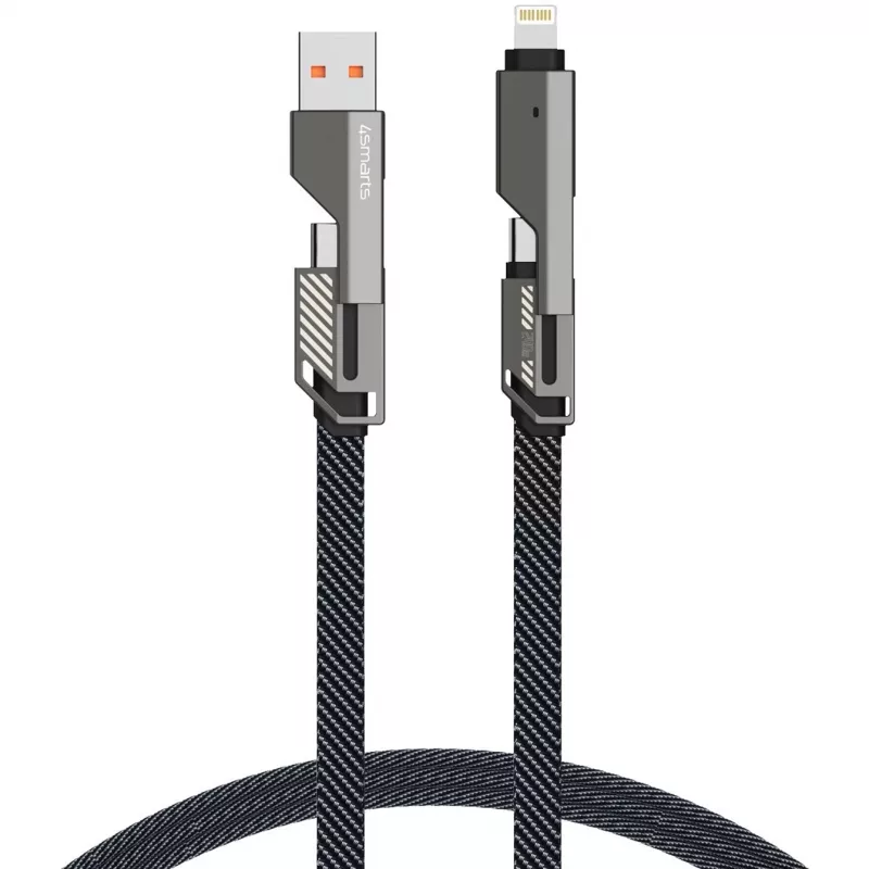 4smarts USB-C kábel ComboCord Flat 240W+ kľúčenka - kábel - digitálny/dátový
