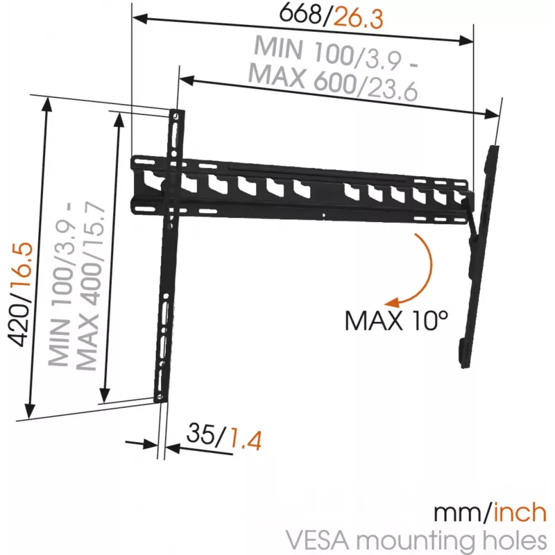 Vogels MA4010-A1 TILT nástenný držiak 40-65