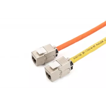 Digitus CAT 6A Keystone modul, tienený, s inteligentným správcom káblov