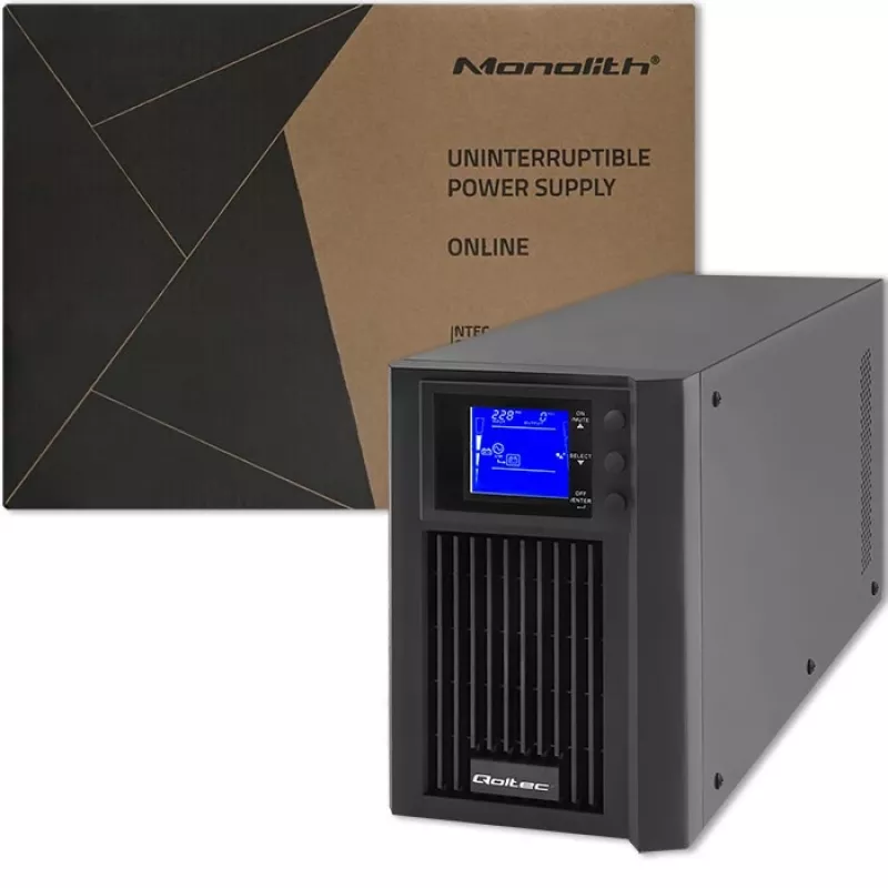 Záložný zdroj QOLTEC 53981 On line 2kVA, kapacita 2000 VA
