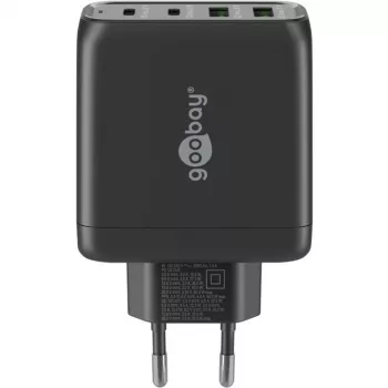 Goobay 64817 nabíjačka pre mobilné zariadenia slúchadlá - smartfón - tablet čierna AC rýchlonabíjanie interiér (64817)