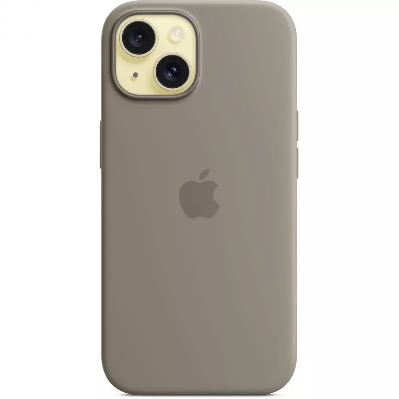 Silikónové puzdro s MagSafe pre iPhone 15 – clay