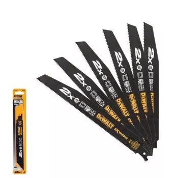 DeWALT DT2408L-QZ čepeľ do priamočiarej skladačky/skladačky/šabľovej píly čepeľ do priamočiarej píly vysokouhlíková oceľ (HCS) 5 ks