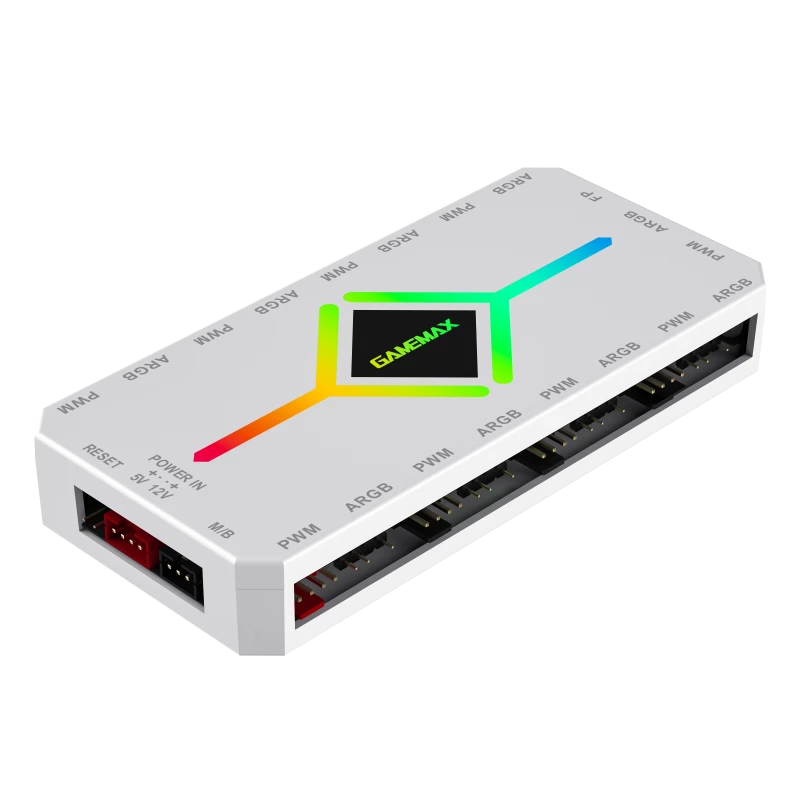 Gamemax | diaľkový ovládač | V4.0 ARGB PWM HUB BK | biely | Gamemax