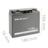 Qoltec 53046 AGM batéria 12 V 17 Ah, max. 255 A