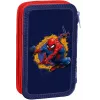 Peračník Kids Euroswan 2 zipsy s príslušenstvom Spiderman červeno-modrý