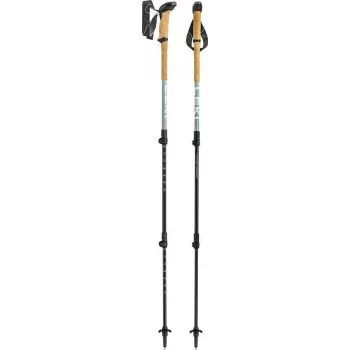 Trekingové palice Leki Makalu Lite nastaviteľné 90–125 cm, sivo-zelená