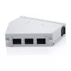 Lištový optický spleťový rozvádzač DIGITUS DN-96893 — uhlový, 6 SC DX / LC Quad, hliník, sivá
