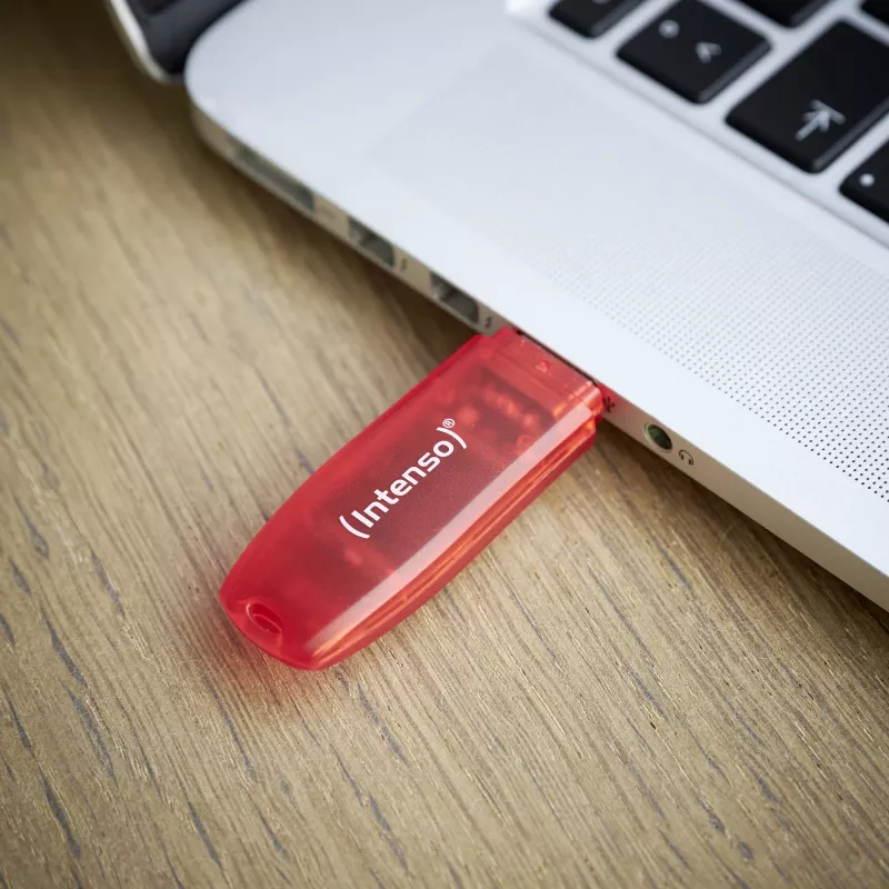 USB flash disk Intenso 128 GB USB Type-A 2.0 červený transparentný