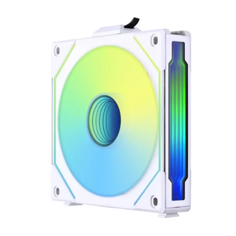 120mm Lian Li UNI FAN SL-INF Wireless ARGB PWM — biela, modulárny magnetický systém ventilátorov