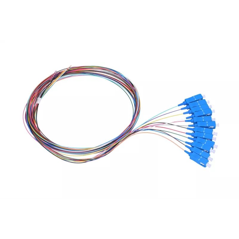 Sada pigtailov SC/UPC Singlemode Extralink G.652D 900µm FTTH 1,5 m 12 ks 12 farieb