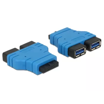 USB 3.0 hub DeLOCK 65670 čierna modrá