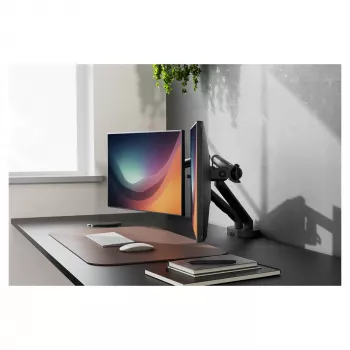Držiak monitora DIGITUS Dual-Design pre 2 × 35-palcové monitory, svorka, 2 × 10 kg, VESA 75×75–100×100, náklon -45–90°