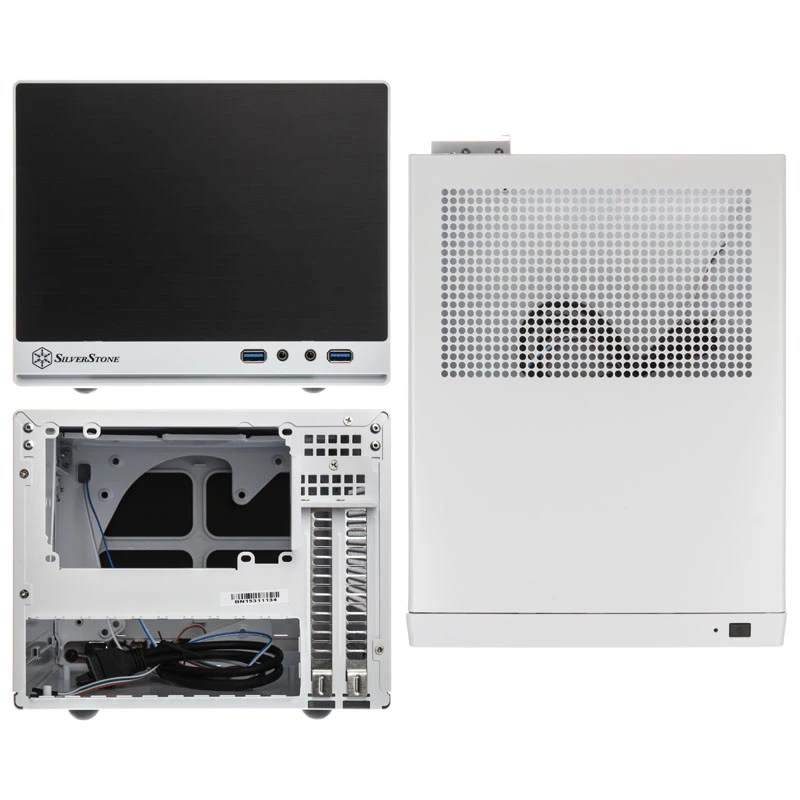 SilverStone SUGO SG13 - Desktop - Mini-DTX - bez napájacieho zdroja (AT / PS/2) - čierna, biela - USB/Audio (SST-SG13WB-Q)