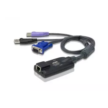 ATEN USB - VGA na Cat5e/6 KVM adaptérový kábel (CPU modul), so čítačkou smart kariet a podporou Virtual Media