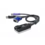 ATEN USB - VGA na Cat5e/6 KVM adaptérový kábel (CPU modul), so čítačkou smart kariet a podporou Virtual Media