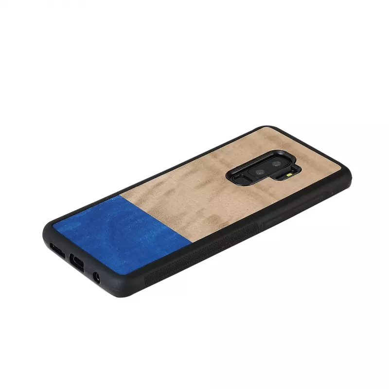 Puzdro na smartphone man and wood pre Galaxy S9 Plus — holubia čierna