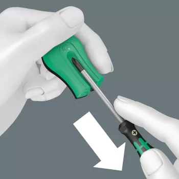 Neelektrický magnetizér/demagnetizér Wera 05033404001 čierna zelená