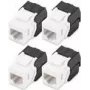 Digitus CAT 6 Keystone Jack nechránený 4 ks plochý čierny biely RJ-45