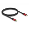 DeLOCK USB kábel USB Type-C konektor samec na konektor samec 10 Gbps PD 3.0 100 W 1 m červený kov