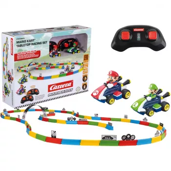 CARRERA RC stolové preteky Mario Set 370430015 – 2,4 GHz stolové RC Mario & Luigi