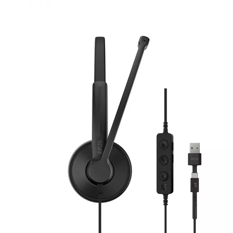 Headset EPOS IMPACT 100 UC Stereo USB-C+A káblový ľahký pohodlný