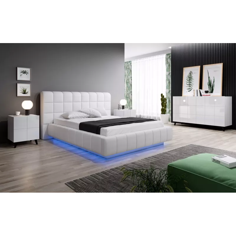 Cama nočný stolík REJA biely lesk/biely lesk