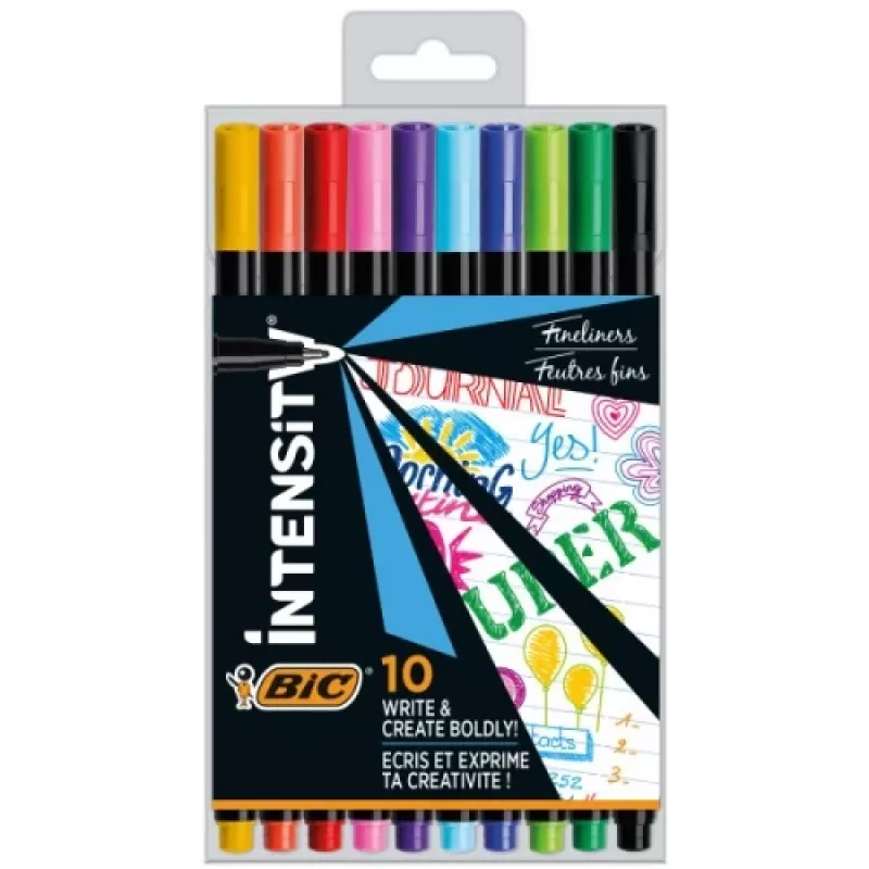 BIC Fineliner INTENSITY FINE BCL viacfarebné, sada 10 farieb CEL1011727