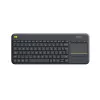 Logitech Wireless Touch Keyboard K400 Plus - klávesnica - s touchpadom - bezdrôtová - 2,4 GHz - Belgicko - čierna