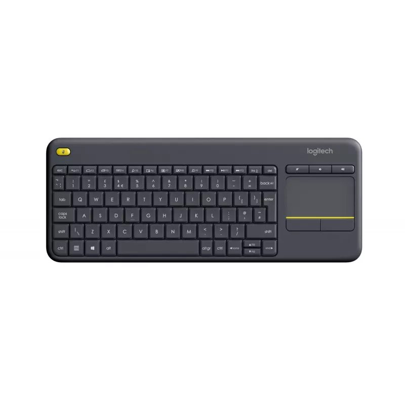 Logitech Wireless Touch Keyboard K400 Plus - klávesnica - s touchpadom - bezdrôtová - 2,4 GHz - Belgicko - čierna