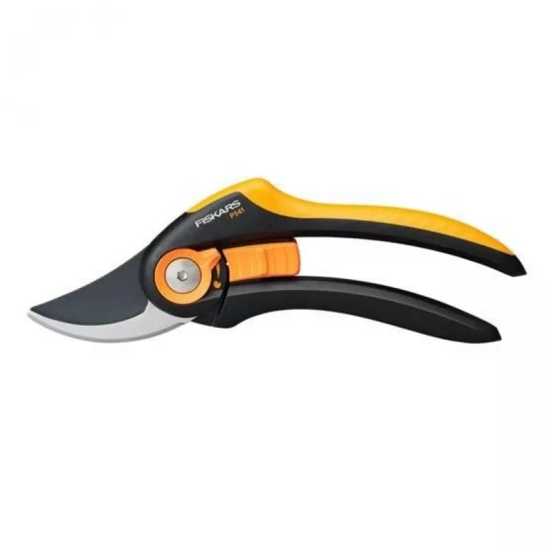Fiskars Plus SmartFit P541 záhradné nožnice na bypass čierna, oranžová