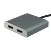Equip 133464 adaptér MST USB-C na 2x HDMI (zásuvka), USB 3.2 Gen 1, 4096x2160 @30 Hz, 15 cm