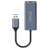 Sieťový adaptér SAVIO AK-83 USB Type-A na RJ-45 konektor samec, 5 Gbit/s, čierny