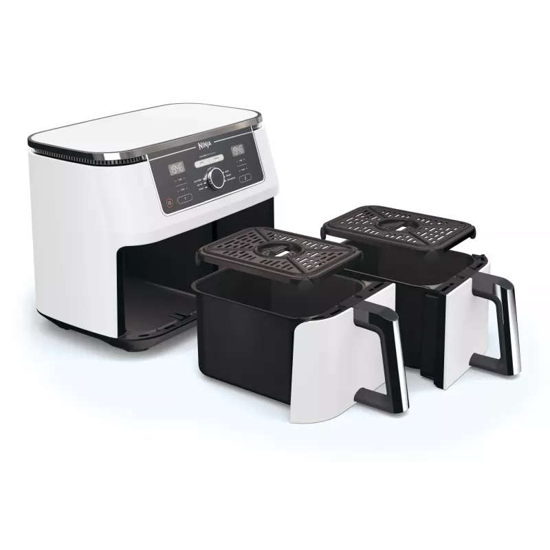 Teplovzdušná fritéza Ninja AF400EU Double 9,5 L 2470 W biela, otočné a dotykové ovládanie