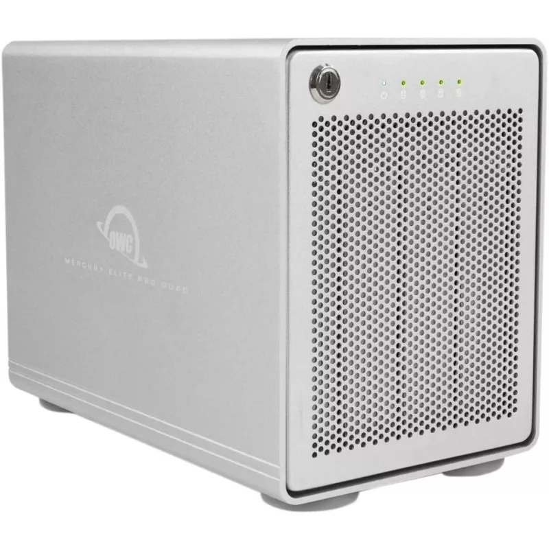 Mercury Elite Pro Quad, skrinka na disky strieborná, USB 3.2 Gen 2, pripravená na RAID