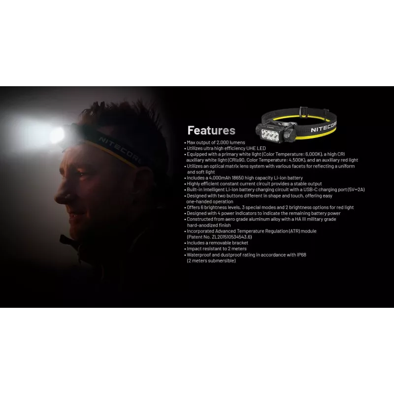 Čelovka Nitecore HC65 UHE