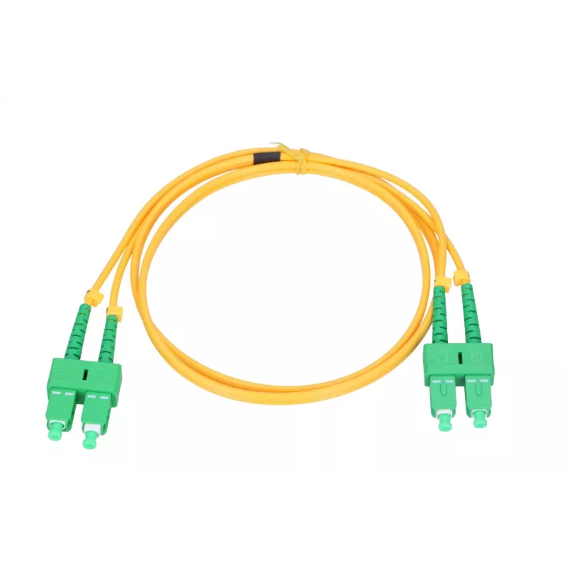 Extralink patch kábel SC/APC-SC/APC, singlemode, duplex, G657A, 3mm, 2m