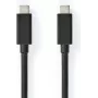 Nedis USB kábel | USB 3.2 Gen 2x2 | konektor USB-C™ samec – konektor USB-C™ samec | 100 W | 4K@60Hz | 20 Gbit/s | poniklovaný | 1,00 m | okrúhly | PVC | čierny | box