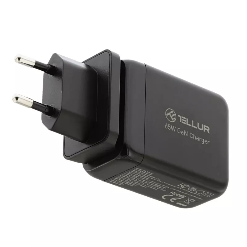 Nástenná nabíjačka Tellur TLL151451 65W, 3-port (2x USB-C, 1x USB-A)