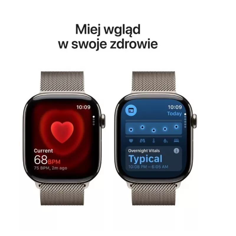 Apple Watch Series 11 GPS + Cellular 42mm Natural Titanium puzdro s Natural Milanese Loop