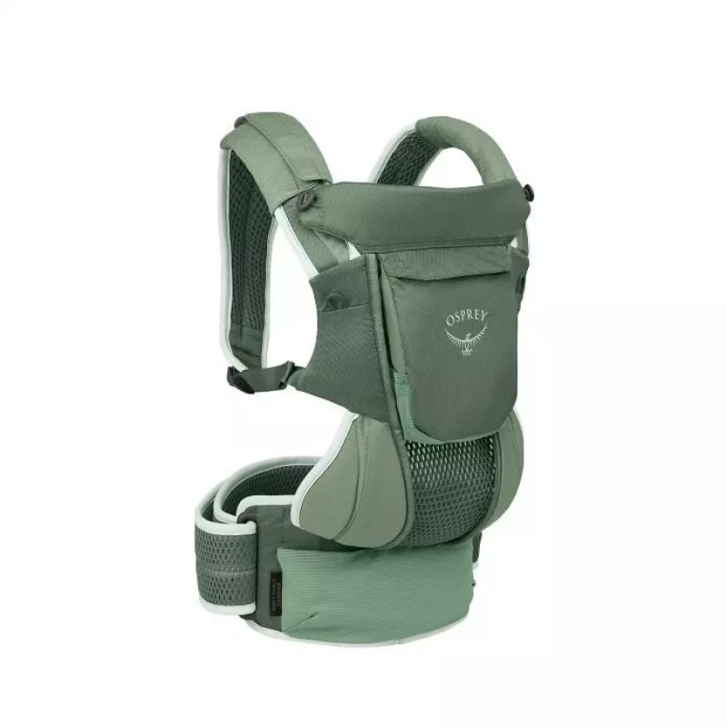 Detská nosička Osprey Poco Soft (model 10006178/818/O/S) v zelenej — rámová detská nosička na túry s malými deťmi