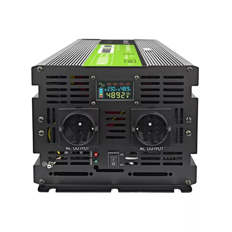 LCD menič 48V 5000W/10000W čistá sínusoida s displejom